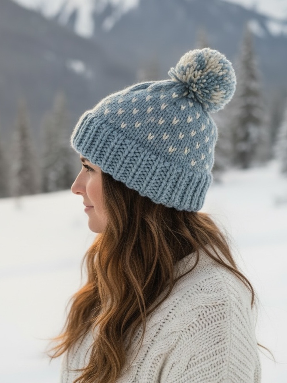Handmade Cozy Knit Wool Blend Chunky Beanie NEW